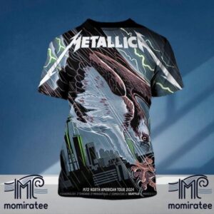 Metallica Exclusive Pop-Up Shop Poster The Eagle For M72 Seattle At Lumen Field Seattle WA US August 30th And September 1st 2024 All Over Print Shirt