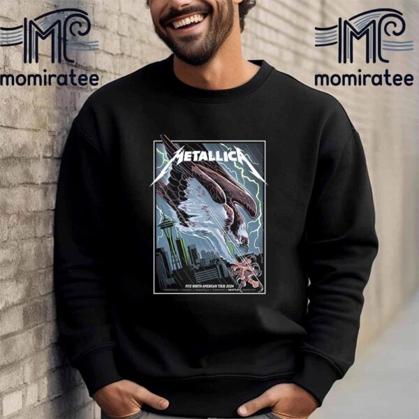 Metallica Exclusive Pop-Up Shop Poster The Eagle For M72 Seattle At Lumen Field Seattle WA US August 30th And September 1st 2024 Unisex T-Shirt