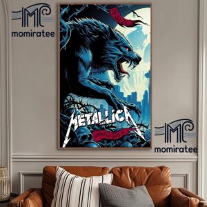 Metallica World Tour M72 Seattle The Wolf Poster At Lumen Field Seattle WA August 30th The Final US No Repeat Weekend Of 2024 Wall Decor Poster Canvas