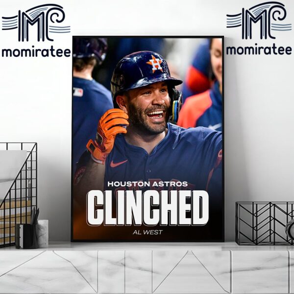 2024 AL West Division Champions Houston Astros Clinched The MLB Postseason Home Decor Poster Canvas