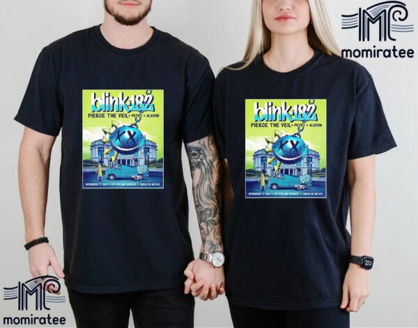 Blink 182 With Pierce The Veil Petey And Allison At Foro Sol In Mexico November 9th 2024 Unisex T-Shirt