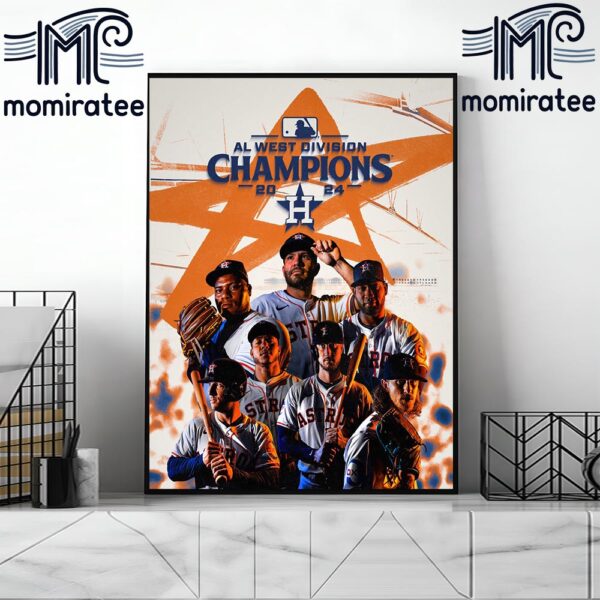 Congratulations To Houston Astros Are The 2024 American League West Division Champions Home Decor Poster Canvas