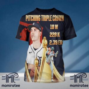 Detroit Tigers Tarik Skubal Is The MLB American League Pitching Triple Crown 2024 All Over Print Shirt