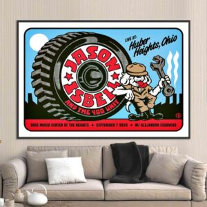 Jason Isbell And The 400 Unit At Rose Music Center At The Heights In Huber Heights OH September 7th 2024 Home Decor Poster Canvas