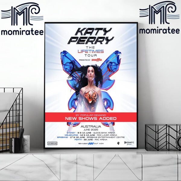 Katy Perry The Lifetimes Tour Australia June 2025 Home Decor Poster Canvas