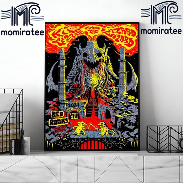 King Gizzard And The Lizard Wizard At Red Rocks Amphitheatre In Morrison CO September 8th 2024 Home Decor Poster Canvas