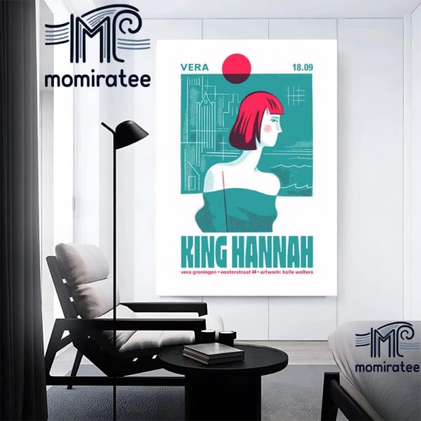 King Hannah Poster At Vera In Groningen Netherlands September 18th 2024 Home Decor Poster Canvas