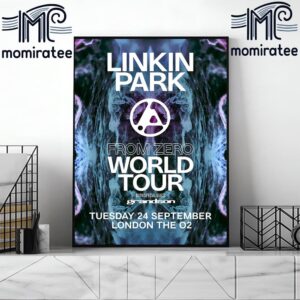 Linkin Park From Zero 2024 World Tour With Special Guest Grandson At The O2 London England September 24th 2024 Home Decor Poster Canvas