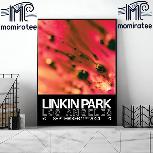 Linkin Park From Zero Album Los Angeles Tour Poster Tonight At All Venue Vending Points Los Angeles CA September 11th 2024 Home Decor Poster Canvas