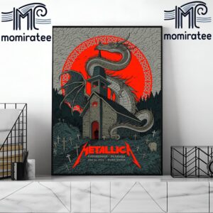 Metallica 2024 World Tour M72 Copenhagen Tonight At Parken Stadium Copenhagen Denmark June 16th 2024 Home Decor Poster Canvas