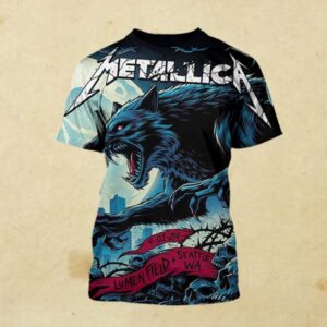 Metallica Lumen Field Seattle WA 2024 On August 30th And September 1 M72 World Tour North America All Over Print Tee Shirt