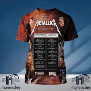 Metallica M72 World Tour Extends Into 2025 No Repeat Weekend And 1 Night Only All Over Print Shirt