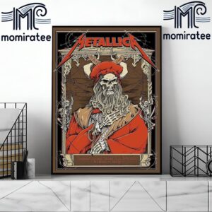 Metallica M72 World Tour In I-Days Milano Coca-Cola at Ippodromo Snai La Maura Milan Italy May 29th 2024 Limited Edition Home Decor Poster Canvas