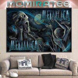 Metallica M72 World Tour M72 North America Tour 2024 No Repeat Weekend Combined Poster M72 Edmonton At Commonwealth Stadium Edmonton Alberta CA August 23-25 2024 Home Decor Poster Canvas