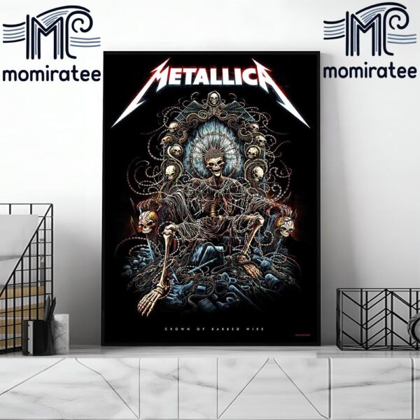 Metallica New Poster For 72 Seasons Crown Of Barbed Wire By Milestang Art Home Decor Poster Canvas