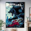 Metallica World Tour M72 Seattle The Wolf Poster At Lumen Field Seattle WA August 30th The Final US No Repeat Weekend Of 2024 Wall Decor Poster Canvas