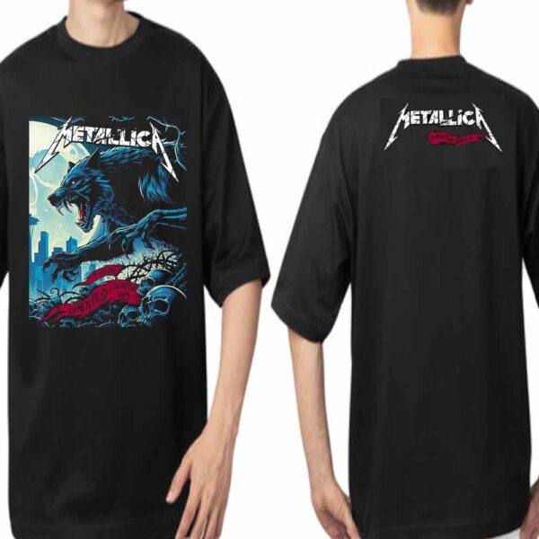 Metallica Pop Up At Lumen Field In Seattle Washington 2024 September 1 M72 World Tour North America Two Sided Unisex T-Shirt