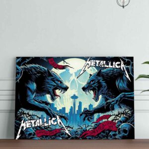 Metallica Pop Up M72 World Tour North America Lumen Field Seattle WA 2024 On August 30th And September 1 Home Decor Poster Canvas