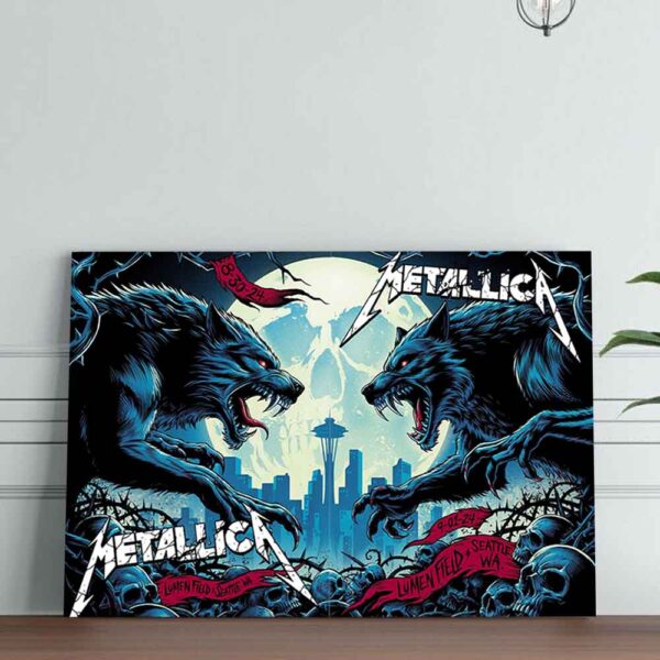 Metallica Pop Up M72 World Tour North America Lumen Field Seattle WA 2024 On August 30th And September 1 Home Decor Poster Canvas