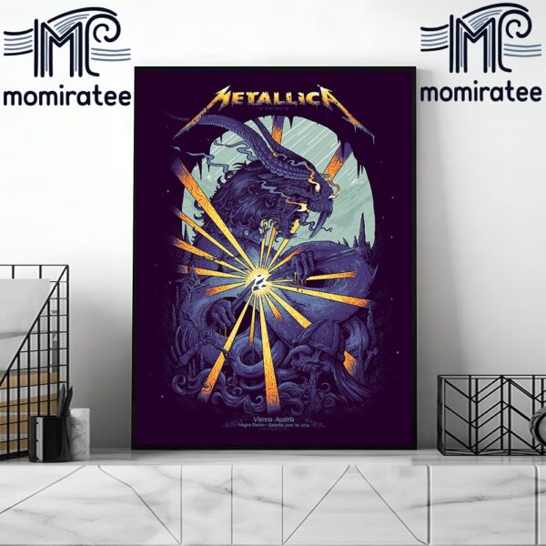 Metallica Tonight M72 World Tour Poster Racino Rocks At Racino Ebreichsdorf In Vienna Austria No Repeat Weekend June 1st 2024 Home Decor Poster Canvas