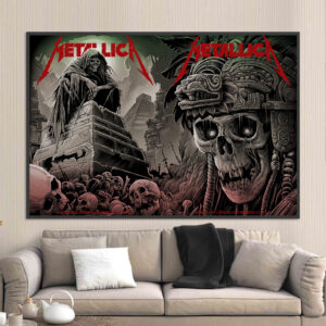 Metallica World Tour Combined Poster M72 CDMX The First No Repeat Weekend From Mexico City At Estadio GNP Seguros Mexico City Mexico September 22th 2024 Home Decor Poster Canvas