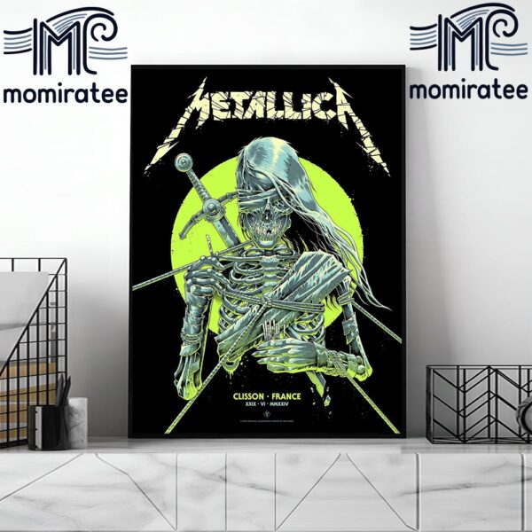 Metallica World Tour M72 Hellfest Open Air Festival Clisson France June 29th 2024 Home Decor Poster Canvas