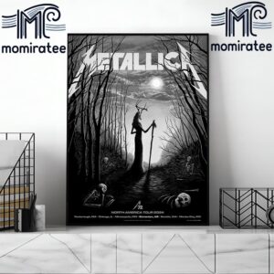 Metallica World Tour M72 North America Tour 2024 Exclusive Pop-Up Shop Poster The Deer Woman For M72 Edmonton At Commonwealth Stadium Edmonton Alberta CA August 23-25 2024 Home Decor Poster Canvas