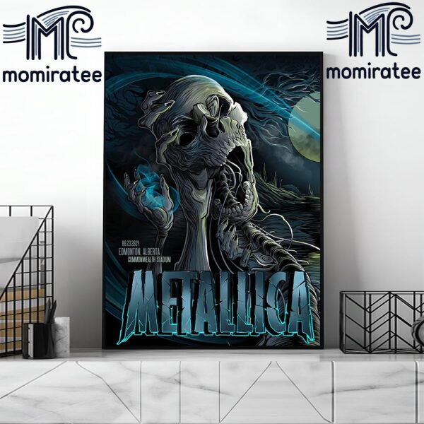 Metallica World Tour M72 North America Tour 2024 Tonight Day 1 For M72 Edmonton At Commonwealth Stadium Edmonton Alberta CA August 23rd 2024 Home Decor Poster Canvas