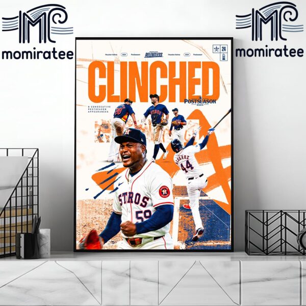 October Is Booked Houston Astros Clinched 2024 MLB Postseason Home Decor Poster Canvas