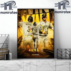 October Ready Fight For The Faithful San Diego Padres Clinched MLB Postseason 2024 Home Decor Poster Canvas