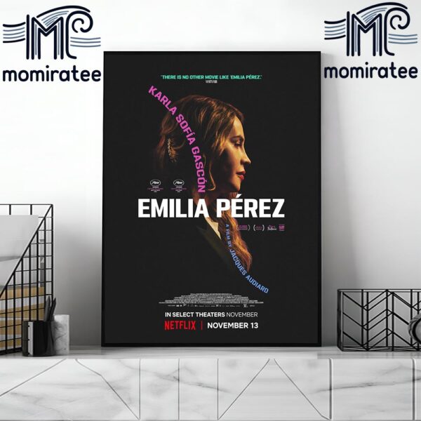 Official Poster Emilia Perez With Starring Karla Sofia Gascon A Film By Jacques Audiard Home Decor Poster Canvas