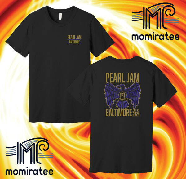 Pearl Jam Baltimore Dark Matter World Tour At CFG Bank Arena Baltimore MD September 12th 2024 Official Merch Two Sides Unisex T-Shirt