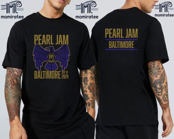 Pearl Jam Baltimore Merch 2024 Dark Matter World Tour At CFG Bank Arena Baltimore MD September 12th 2024 Two Sides Unisex T-Shirt