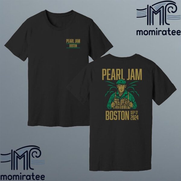 Pearl Jam Boston Event Tee Dark Matter World Tour 2024 At Fenway Park Boston MA September 17th 2024 Two Sides Unisex T-Shirt