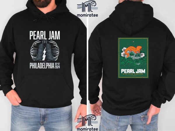 Pearl Jam Dark Matter World Tour 2024 With Glen Hansard At Wells Fargo Center Philadelphia PA September 7th 2024 Two Sides Classic T-Shirt