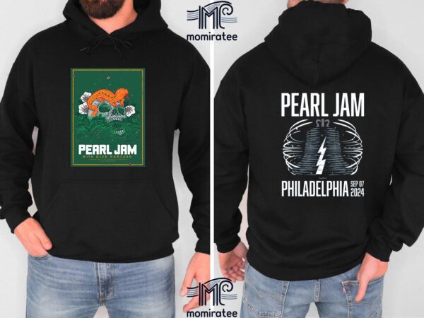 Pearl Jam Dark Matter World Tour 2024 With Glen Hansard At Wells Fargo Center Philadelphia PA September 7th 2024 Two Sides Unisex T-Shirt