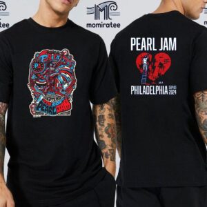 Pearl Jam Philadelphia Dark Matter World Tour 2024 With Glen Hansard Merch Night 2 At Wells Fargo Center Philadelphia PA September 9th 2024 Two Sides Unisex T-Shirt