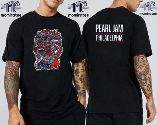 Pearl Jam Philadelphia Dark Matter World Tour With Glen Hansard Merch Night 2 At Wells Fargo Center Philadelphia PA September 9th 2024 Two Sides Official Shirt