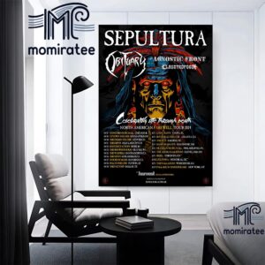 Sepultura With Special Guets Obituary Agnostic Front And Claustrofobia Celebrating Life Through Death North American Farewell Tour 2024 Home Decor Poster Canvas