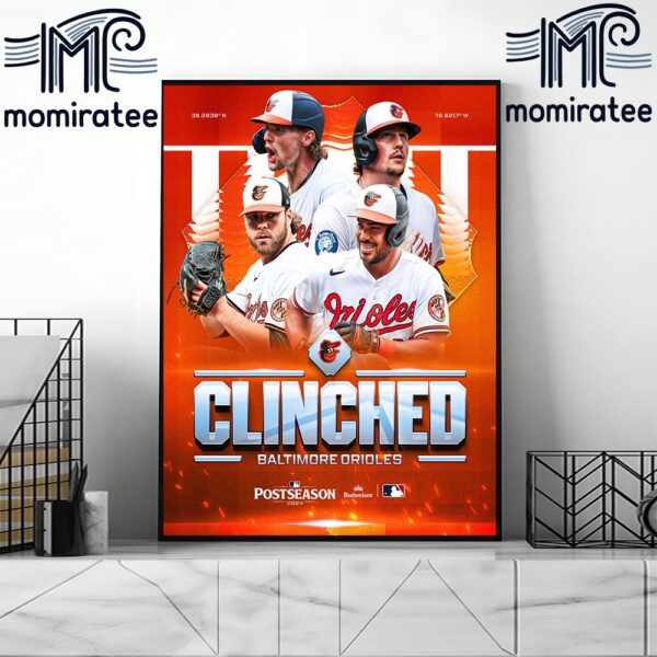 The Baltimore Orioles Clinched Back-To-Back MLB Postseason Berths Home Decor Poster Canvas