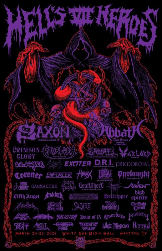 The Mighty Saxon Hell's Heroes VII Festival At White Oak Music Hall Lawn Houston TX March 20 22 2025