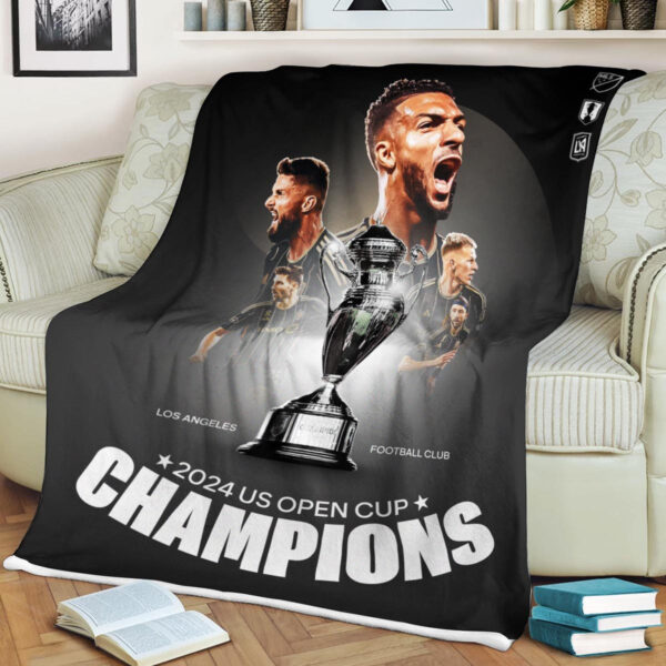 2024 US Open Cup Champions Are Los Angeles Football Club For The First Time In History Fleece Blanket