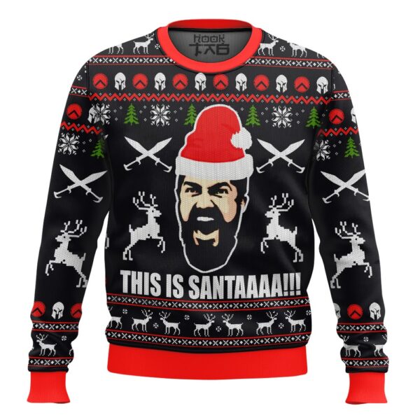 300 Sparta This is Santaaa Christmas Best Holiday Christmas Ugly Sweater Gifts For Family