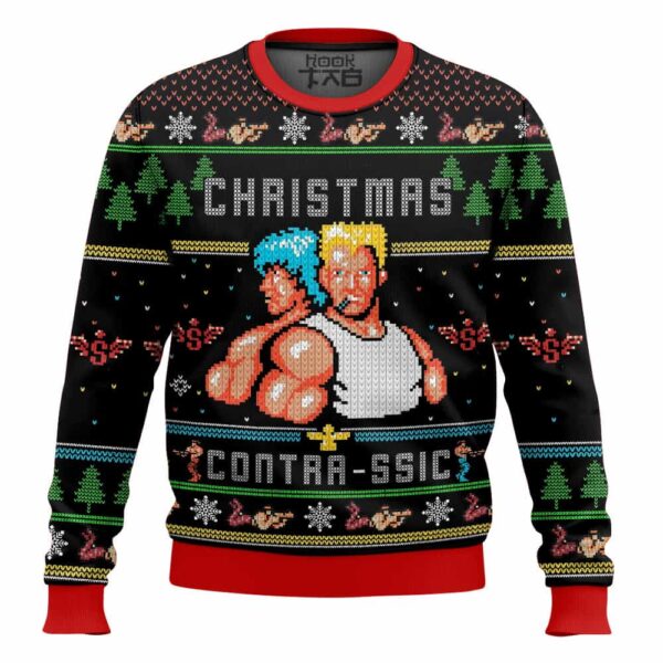 80s Arcade Game Contra Best Holiday Christmas Ugly Sweater Gifts For Family