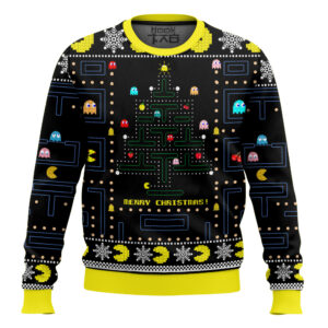 80s Arcade Game Pac-man Best Holiday Christmas Ugly Sweater Gifts For Family