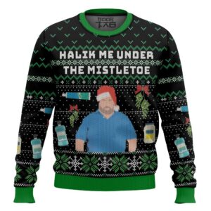 90-Day Fiance Big Ed Halik Me Under the Mistletoe Best Holiday Christmas Ugly Sweater Gifts For Family