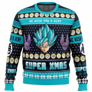 A Very Saiyan Christmas DBZ Gifts For Family Holiday Christmas Ugly Sweater