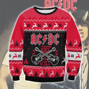 ACDC Best Holiday Christmas Ugly Sweater Gifts For Family