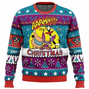 Aaahh Real Monsters Nickelodeon Gifts For Family Holiday Christmas Ugly Sweater