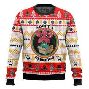 Adopt a Demodog Best Holiday Christmas Ugly Sweater Gifts For Family